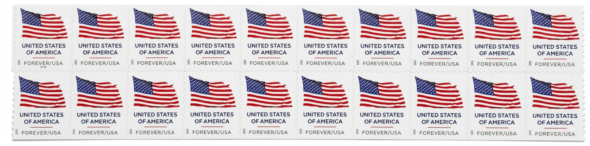 Book of 20 2025 U.S. Flag Forever Stamps